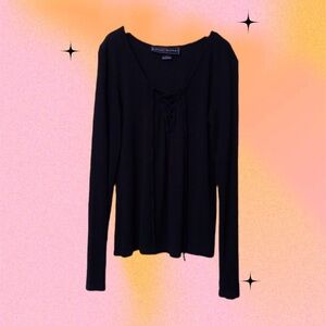 Black Criss Cross Top